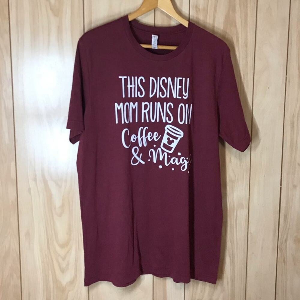 Bella-Canvas Plum Round Neck Short Sleeve Disney Mom T-Shirt XL